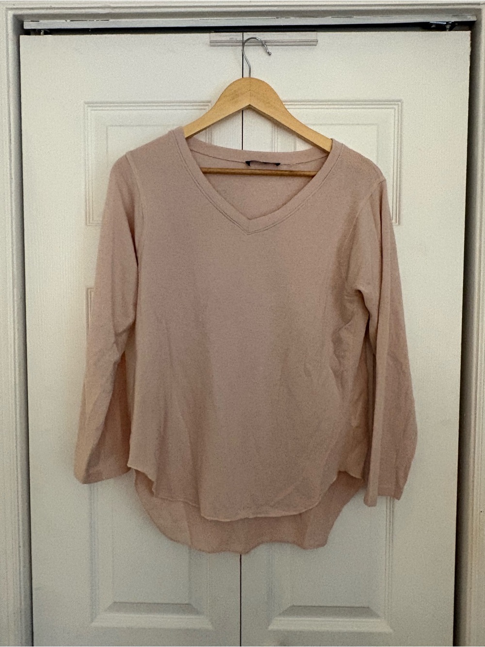 Nally & Millie Dusty Blush V-Neck Long Sleeve Top